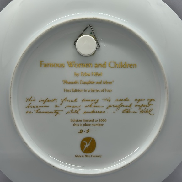 Edna Hibel Famous Women & Children  "PARAOH'S DAUGHTER AND MOSES" - Picture 5 of 6